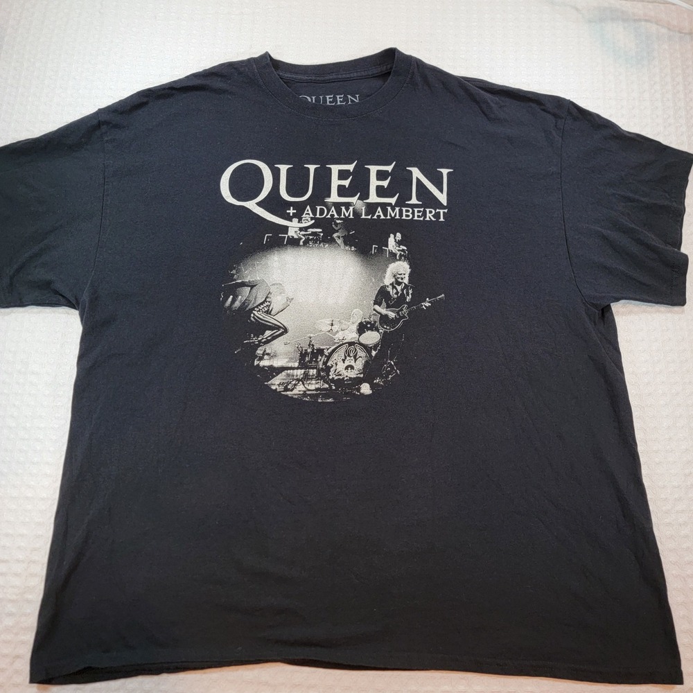 Queen + Adam Lambert The Rhapsody Tour Shirt XXL Black Rock Band Concert Tee